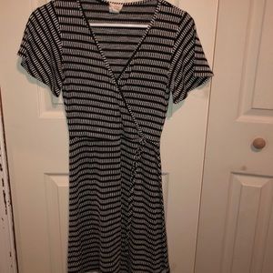 Black and White Wrap dress